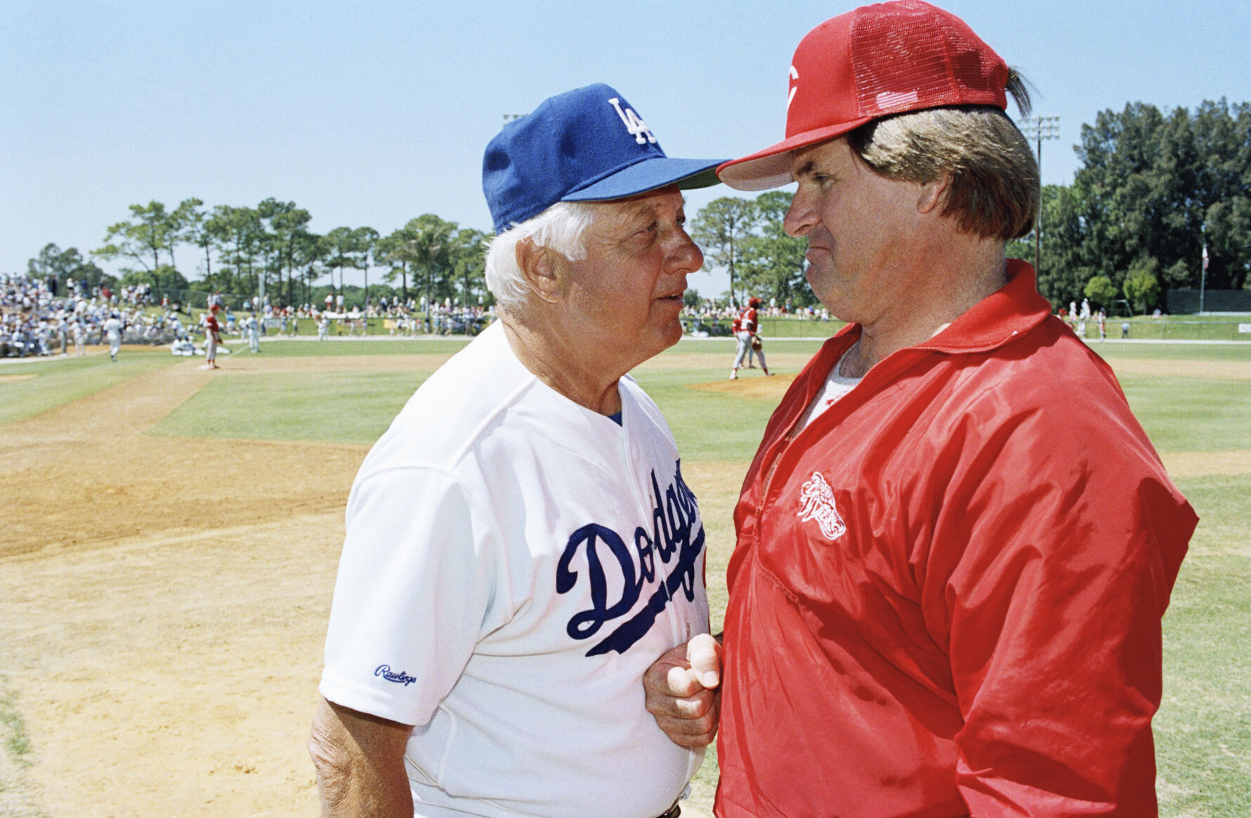 Tommy Lasorda and Pete Rose